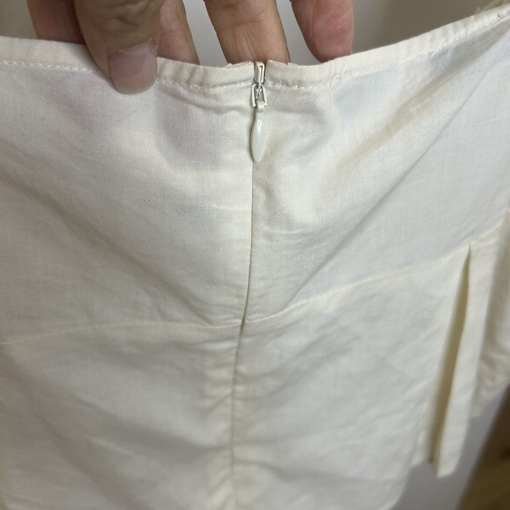 New!!PINKO Crop Top‎ Size 8 Ivory Color 100% Cotton - Picture 8 of 13